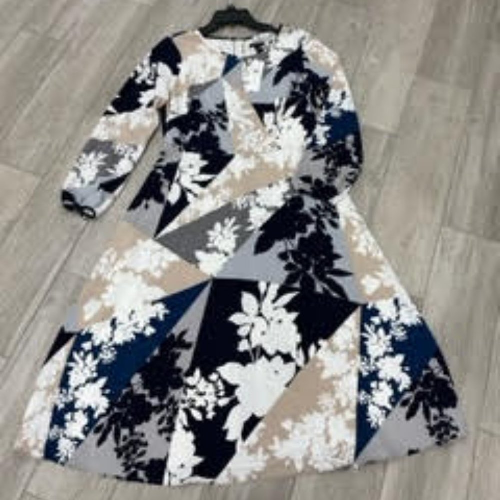 🎊HOST PICK "Best👗Dresses & Skirts Posh PartyNWT ANN TAYLOR FLORAL GEOMET DRESS